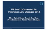 UK Food Information For Consumers Laws Are Changing in 2014 - See How Digital Menu Boards Can Help Tackle These Changes