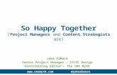 Jake DiMare - Content Strategy and Project Management Presentation - J Boye 2014