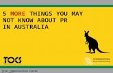 5 MORE things you may not know about pr in Australia
