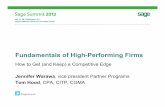 Sage Summit - Fundamentals of High Performing Firms