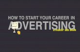 How to start your career in advertising