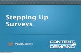 Stepping up surveys in content campaigns