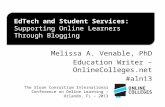 EdTech and Student Services: Supporting Online Learners Through Blogging