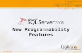 Sql Server 2008 New Programmability Features