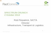 Spectrum Crunch - Rob Fitzpatrick, Director, Infrastructure, Transport & Logistics, NICTA