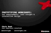 PROTOTYPING WORKSHOPS: for requirements, user insight & interaction design