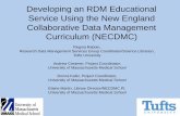 RDAP14: Developing an RDM Educational Service Using the New England Collaborative Data Management Curriculum (NECDMC)