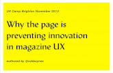 Why the page is killing innovation in magazine UX