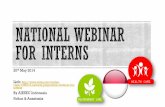 Webinar for interns from national project