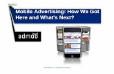 Robbie Douek, Admob inc "Mobile advertising: how we got here and what's next"