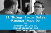 12 Things every Sales Manager Must Do, from Geoffrey James