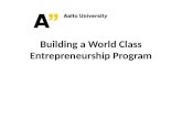 Building a world class entrepreneurship program 090511