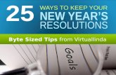BYTE SIZED TIPS: 25 Ways to Keep Your New Year's Resolutions