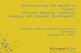 Rediscovering the Wealth of Places: Cultural Mapping, Community Planning and Economic Development