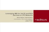 Leveraging IMS for VoLTE and RCS Services in LTE Networks Presented by Adnan Saleem, Chief Architect