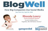 BlogWell New York Social Media Case Study: Turner, presented by Rhonda Lowry