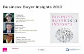 Business Buyer Insights 2013