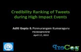 Credibility Ranking of Tweets during High Impact Events