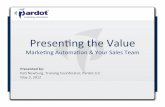 Presenting the Value - Marketing Automation & Your Sales Team
