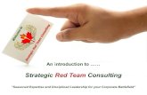 Strategic Red Team Consulting - Company Intro - Jan 2014