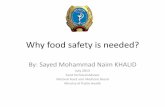 Why food safety is needed