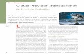 Cloud provider transparency