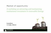 Attracting and Maintaining Institutional Investment in Renewable Energy