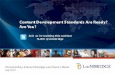 Content Development Standards are Ready. Are You?