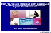Best Practices in Reaching Busy Executives