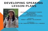 DEVELOPING SPEAKING LESSON PLANS