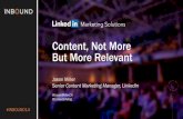 CONTENT: NOT MORE, BUT MORE RELEVANT [INBOUND 2014]