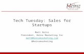 Sales for Startups (Thinkspace Tech Tuesday)