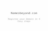 Domain Name Registration in 3 Easy steps