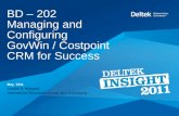 Deltek Insight 2011: Managing and Configuring GovWin / Costpoint CRM for Success