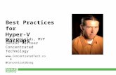 Best practices for Hyper-V backups by Greg Shields, Backup Academy