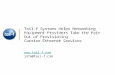 Tail-f Systems NCS for Carrier Ethernet Presentation