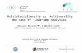 Multidisciplinarity vs. Multivocality, the case of “Learning Analytics"