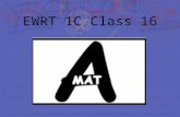 Ewrt 1 c class 16