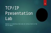 TCP/IP Presentation lab encapsulation and de-capsulation Nick Raston 2143803