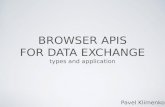 Browser APIs for data exchange: types and application