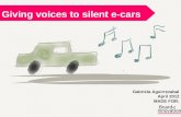 Give e-cars a voice!