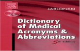 Dictionary of medical acronyms