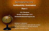 Authenticity Assessment part 1