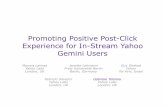 Promoting Positive Post-click Experience for In-Stream Yahoo Gemini Users