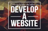 25 Things to Take Note Before You Develop A Website