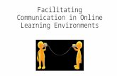 Facilitating communication in online learning environments