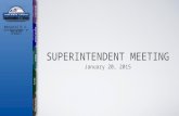 TCSOS Superintendent Meeting - January 20, 2015