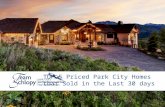 Top 5 Priced Park City Homes that Sold in the Last 30 Days
