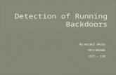 Detection of running backdoors