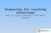 Teachers' interview skills guide